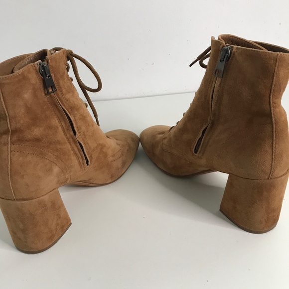 VINCE Leather Ankle Boots Lace Up Women's 9 - Picture 6 of 12